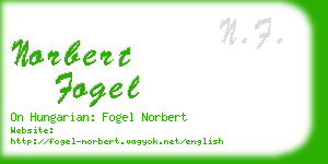 norbert fogel business card